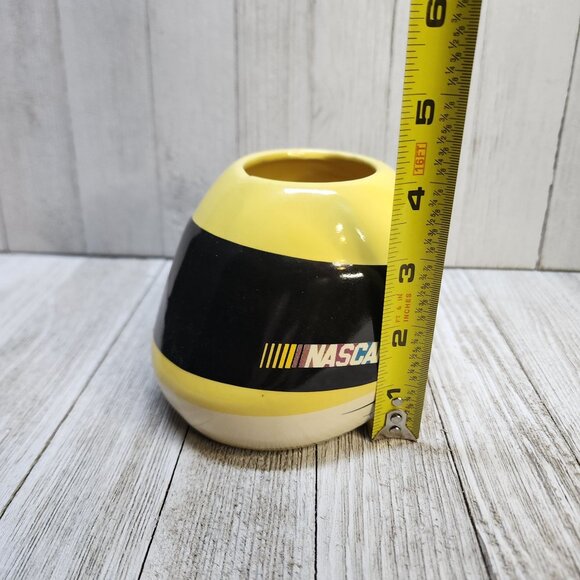 NASCAR Racing Helmet Coffee Mug Cup Yellow Ceramic 2004 - Picture 8 of 9